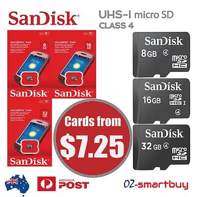 SanDisk Micro SD 8 GB 16 GB 32 GB  SDHC Class 4 UHS-I Memory Card TF HD Mobile • $1