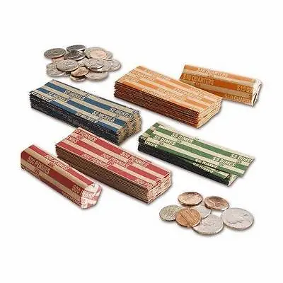 100 Coin Wrappers (25 Of Each: Penny Nickel Dime Quarter) Or Custom Mix! • $3.25