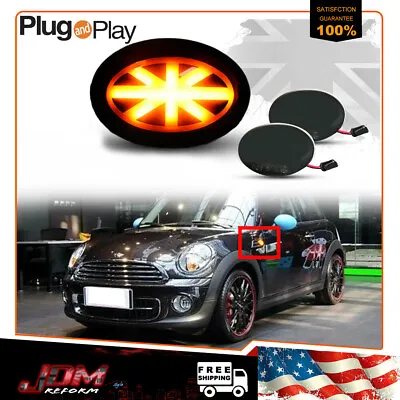 Smoked Union Jack Side Marker LED Light For MINI Cooper MKII R55 R56 R57 R58 R59 • $19.99