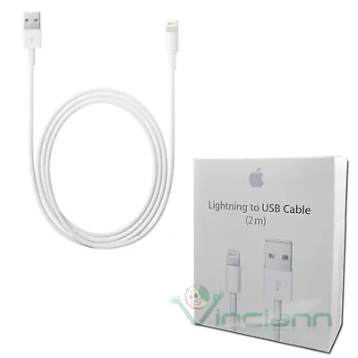 Cable Lightning USB Original Apple For IPAD 4 Air 2 Charger Sync 2M IPM2 • £61.74