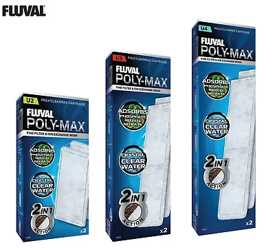 £6.49 • Buy Fluval U2 U3 U4 Poly-max Aquarium Filter Media Crystal Clear Water Fish Tank