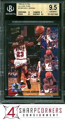 1993 Ultra All-nba Team #2 Michael Jordan Bulls Hof Bgs 9.5 • $11.27