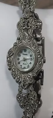 Vintage Xanadu Marcasite Quartz Watch Silver Tone Womens Watch New Battery  • $9.59