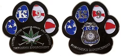 Ice Narcotics Enforcement K-9 Challenge Coin Cpo Msg Cia Fbi Ocpm  2   90 • $15.99