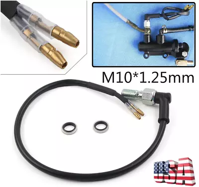 Universal M10x1.25mm Motorcycle Hydraulic Brake Pressure Light Switch Banjo Bolt • $13.49