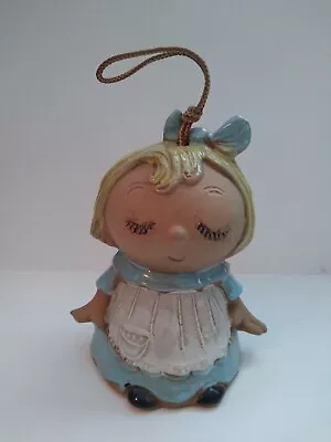 Vintage Pacific Stoneware Pottery USA Wind Chime 1973 Girl  • $15