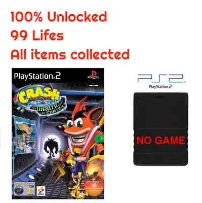 Crash Bandicoot The Wrath Of Cortex Save PS2 Memory Card Unlocked 100% Completed • £19.99