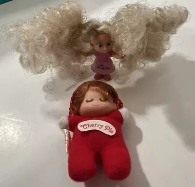 Vintage Fun World Fruit  Matchpack Cherry Pie Pocket Doll & Bad Hair Day Doll. • $11.96