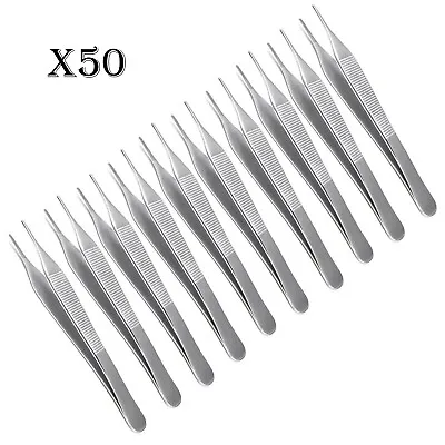 50 Pcs Adson Tissue Forceps Surgical/Medical Instruments 4.75  Serrated • $78