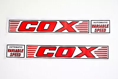 Cox Vintage Ride On Mower Repro Bonnet Decals • $35