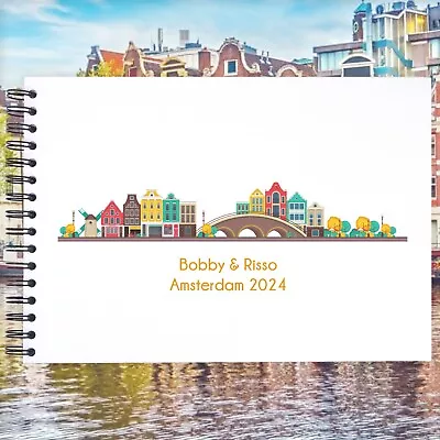 Personalised AMSTERDAM A3/A4/A5/Square Travel Scrapbook Memory Photo Album • £9.99