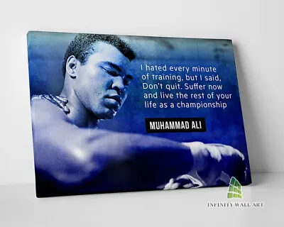 Muhammad Ali Inspirational Quote Canvas Art Boxing Sport Wall Print Picture-E279 • £10.18