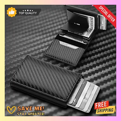 Card Holder Wallets Men Magic Trifold Leather Slim Mini Wallet Small Money Bag • $6.99