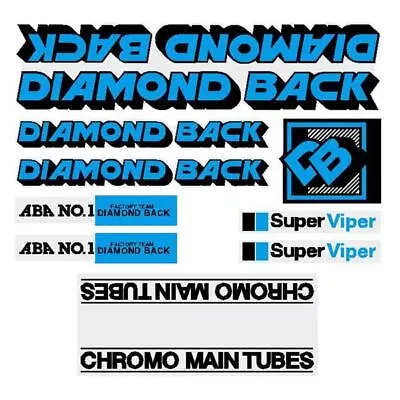 Diamond Back - 1984 Super Viper - For Chrome Frame Decal Set - Old School Bmx • $71.50