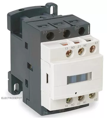 50A Contactor 3 POLE W Auxilary Contact NO/NC 120V Coil  40A 30A 3Phase 32A AC • $32