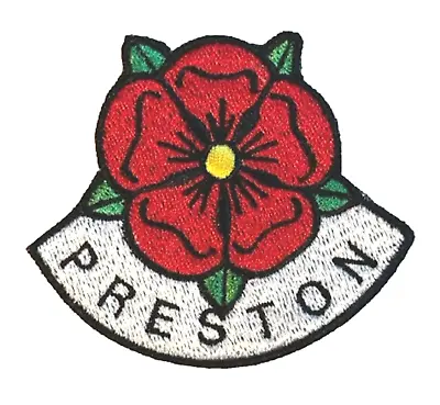 Preston Lancashire Cut Out Rose Embroidered Sew On Or Iron On Patch (A) • £5.99