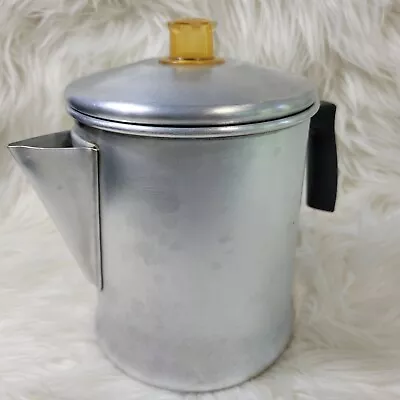 Vintage Camping Coffee Pot Mirro 7 Cup Aluminum Percolator Stovetop Camp Stove • $34.99