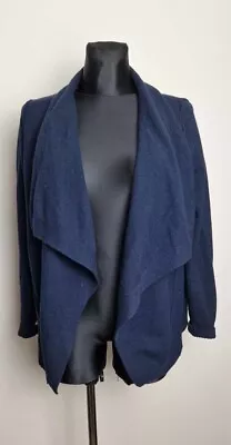 Marc O Polo  Knit Lamsbwool Jumper Cardigan Open Front Blue M • £27.98