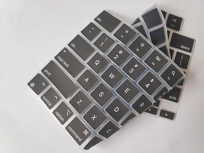 US Keyboard Skin Cover For Apple MacBook PRO 14 A2442 (M1) 2021 Clear & Black  • £3.95