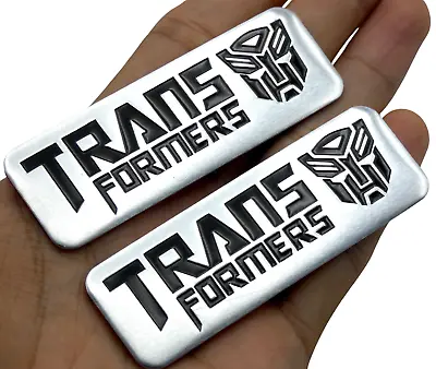 2x Metal Transformers Emblem Sticker Decal Optimus Prime Tailgate Badge 3  X 1  • $7.94