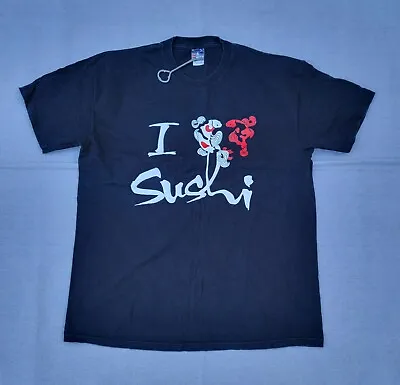 Y2k I Love Sushi T Shirt On Beefy T Size XL  • $30