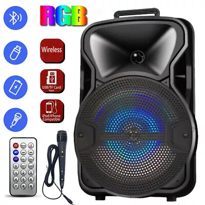 8  1000W Portable FM Bluetooth Speaker Sound System DJ Party PA Tailgate Remote • $42.99