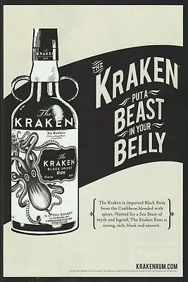 £7.49 • Buy Kraken Beast In Belly Rum Advert Vintage Look Retro Style Metal Sign, Bar Pub