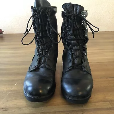 Vintage US Army Military Leather Combat Boots 10 1/2 Regular. Lightly Used • $49.99