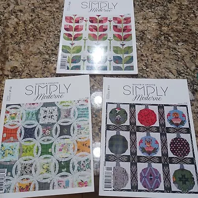 Quilts & Crafts Simply Moderne By Quiltmania 3 Issues #11 #12 And #20 • $12.50