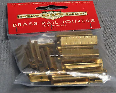 BACHMANN BIG HAULERS BRASS TRACK RAIL JOINERS LARGE G SCALE Connectors BAC94657 • $13.94