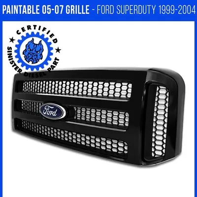 Ford Black Paintable Grille 05-07 Super Duty 99-04 F250 F350 Conversion Grill • $299