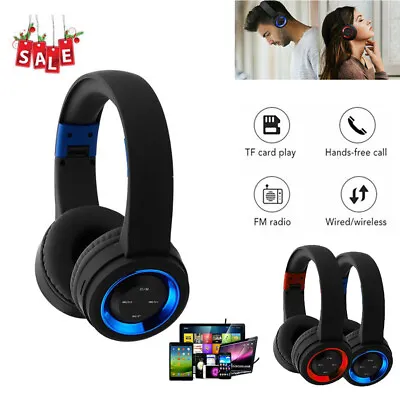 $14.99 • Buy Wireless Bluetooth Headphones Over Ear Stereo Noise Cancelling Headset W/ Mic 