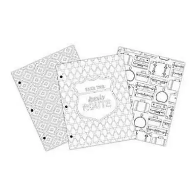 American Crafts - Creative Zen Colouring Folders 9.6 Inch X14 Inch 3 Pack Travel • $5.50