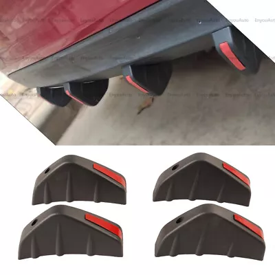 For Chevrolet Universal Rear Bumper Lip Diffuser Spoiler Splitter Black Red • $9.49