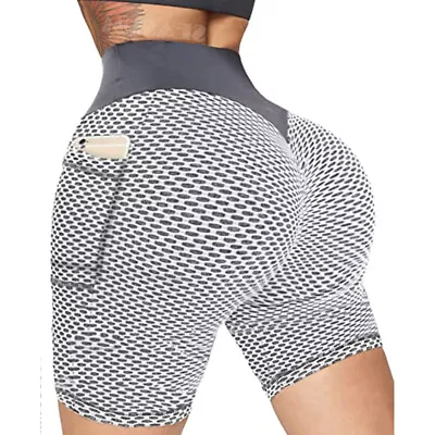 £21.28 • Buy Women High Waist Yoga Shorts Comfort  Anti-cellulite Tummy Control Fitness Pants