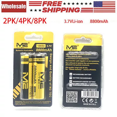 3.7V Rechargeable Battery 8800mAh For Flashlight FAST SHIPPING • $27.98