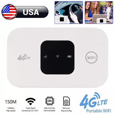 Wireless Unlocked SIM 4G LTE Mobile Broadband WiFi Router Portable Modem Hotspot • $22.90