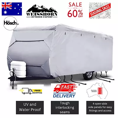 Caravan Cover Heavy Duty 16-18ft 4 Layer Waterproof Campervan Camper Pop Top UV • $139.97