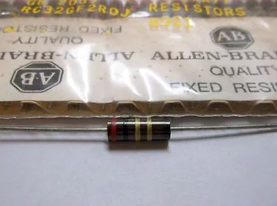   Allen Bradley Carbon Comp Resistor 2 Ohm( 2.0 Ohm)  1 Watt  5%  (1) • $2