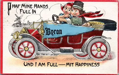 Postcard Dutch Boy Girl IN Beron I Haf Mine Hands Full Mit Happiness • $14.99