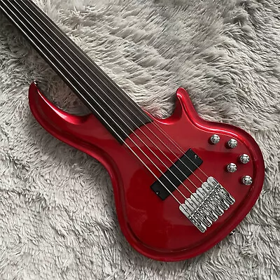 6 String Electric Bass Guitar Rosewood Fretboard Solid Body Chrome Hardware • $315