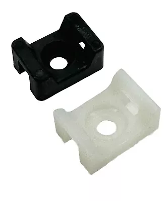 Cable Tie Base Cradle Wire Clip Clamp Saddle Mount Zip Tie Holder Black & White • £2.49