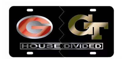 UGA GEORGIA  / GT Georgia Tech  HOUSE DIVIDED License Plate / Car Tag • $29.95