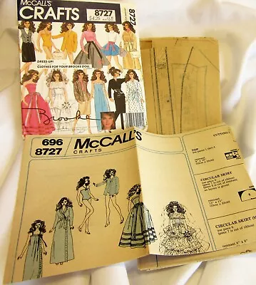 Vintage 1983 McCalls 8727 Brooke Shields 11½” Fashion Doll Clothes Pattern Uncut • $12.49