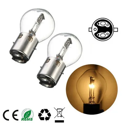 2 X S2 BA20d 12V Bulb Light Headlight 35 / 35W For Motorbike Motorcycle Scooter • £5.59