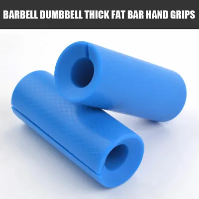 $19.90 • Buy 1 Pair Barbell / Dumbbell Thick FAT BAR Bar Hand Grips Fitness Exercise Grips