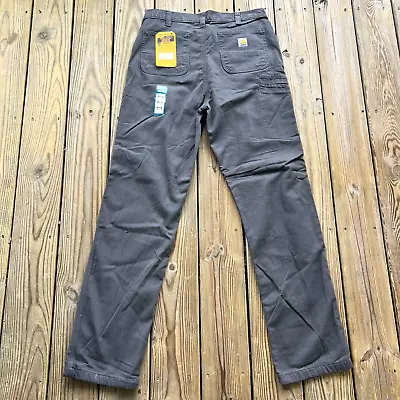 Carhartt Men's Rugged Flex Relaxed Fit Canvas Flannel-Lined Work Pants 36 X 36 • $39.99