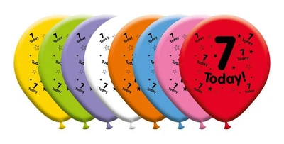 8 Happy 7th Birthday Balloons Children's Birthday Party Decoration Air Helium • £2.99