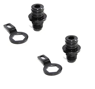 2PC Black 10AN  Rear Block Breather Fitting Adapter Fit Oil Catch Can B16B18B20 • $19.75