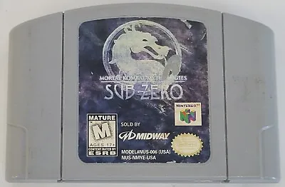 Mortal Kombat Mythologies Sub Zero For Nintendo 64 (N64) Console  • $16.10